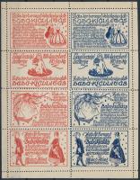 1914 Baba kiállítás levélzáró kisív / mini sheet