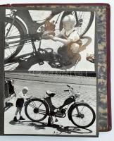 Vegyes gyerekfotókat tartalmazó album, 12,5×8,5 cm-es fotókkal