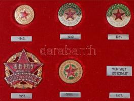 1949-1985. "Április 4-i díszszemle" 17xklf jelvény a katonai díszszemlékről + 3db "Ok...