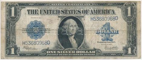 Amerikai Egyesült Államok 1923-1927. (1923.) 1$ H.V. Speelman - Frank White, kék pecsét Silver Certificate - Nagyméretű T:III USA 1923-1927. (1923.) 1 Dollar H.V. Speelman - Frank White, blue seal Silver Certificate - Large size C:F Krause P#342