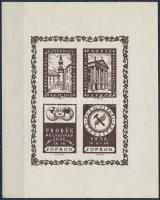 1938 Propaganda Bélyegkiállítás Sopron vágott emlékív / imperforate souvenir sheet