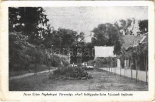 1937 Pécel, Jézus Szíve Népleányai Társasága lelkigyakorlatos házának bejárata (Rb)