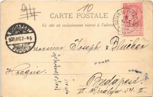 1900 Oostende, Ostende; On apprend a nager / beach, bathers (EK)