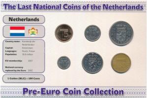 Hollandia 1951-1999. 5c-5G (6xklf) forgalmi szett Az utolsó nemzeti érmék T:1-2- Netherlands 1951-1999. 5 Cent - 5 Gulden (6xdiff) coin set The Last National Coins C:UNC-VF