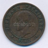 Haiti 1863. 20c Br T:2- Haiti 1863. 20 Centimes Br C:VF Krause KM#41