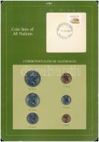 Ausztrália 1982. 1c-50c (6xklf), Coin Sets of All Nations forgalmi szett felbélyegzett kartonlapon T:1 Australia 1982. 1 Cent - 50 Cents (6xdiff) Coin Sets of All Nations coin set on cardboard with stamp C:UNC