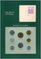 Ausztria 1982. 2gr-20Sch (8xklf), Coin Sets of All Nations forgalmi szett felbélyegzett kartonlapon T:1-2 Austria 1982. 2 Groschen - 20 Schilling (8xdiff) Coin Sets of All Nations coin set on cardboard with stamp C:UNC-XF