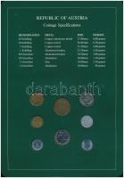 Ausztria 1982. 2gr-20Sch (8xklf), "Coin Sets of All Nations" forgalmi szett felbélyegzett ...