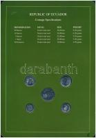 Ecuador 1988-1991. 10c-5S (5xklf), "Coin Sets of All Nations" forgalmi szett felbélyegzett...