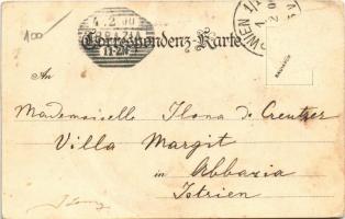 1900 Wien, Vienna, Bécs; Graben / street view. litho (Rb)