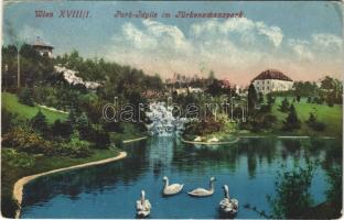 1918 Wien, Vienna, Bécs; Park-Idylle im Türkenschanzpark / park (EK)