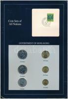 Hongkong 1979-1988. 10c-5D (6xklf), Coin Sets of All Nations forgalmi szett felbélyegzett kartonlapon T:1-,2  Hong Kong 1979-1988. 10 Cents - 5 Dollar (6xdiff) Coin Sets of All Nations coin set on cardboard with stamp C:AU,XF