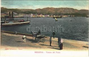 Messina, Veduta del Porto / port, CARIDDI steamship (EK)