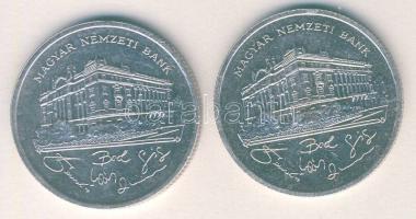 1992. 200Ft Ag "MNB" (2x) T:BU,2 ph