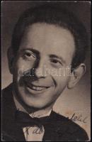 Kabos László (1923-2004) színész aláírása az őt ábrázoló képeslapon