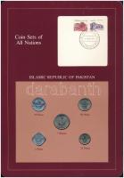 Pakisztán 1984. 5p-1R (5xklf), Coin Sets of All Nations forgalmi szett felbélyegzett kartonlapon T:1,1- Pakistan 1984. 5 Paisa - 1 Rupee (5xdiff) Coin Sets of All Nations coin set on cardboard with stamp C:UNC,AU