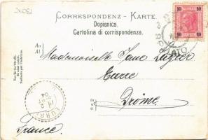 1904 Split, Spalato; Il Porto / Luka / port, boats (kopott sarkak / worn corners)