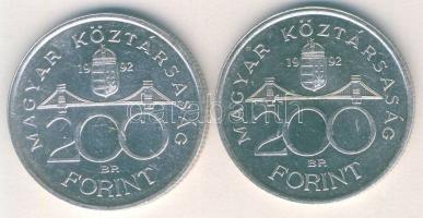 1992. 200Ft Ag "MNB" (2x) T:BU,2