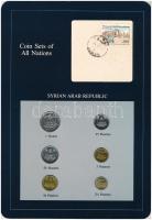 Szíria 1979. 2 1/2p-1P (5xklf), Coin Sets of All Nations forgalmi szett felbélyegzett kartonlapon T:1  Syria 1979. 2 1/2 Piastres - 1 Pound (5xdiff) Coin Sets of All Nations coin set on cardboard with stamp C:UNC