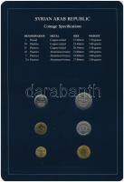 Szíria 1979. 2 1/2p-1P (5xklf), "Coin Sets of All Nations" forgalmi szett felbélyegzett ka...