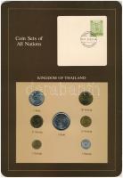 Thaiföld ~1980. 1s-5B (6xklf), Coin Sets of All Nations forgalmi szett felbélyegzett kartonlapon T:1  Thailand ~1980. 1 Satang - 5 Bhat (6xdiff) Coin Sets of All Nations coin set on cardboard with stamp C:UNC