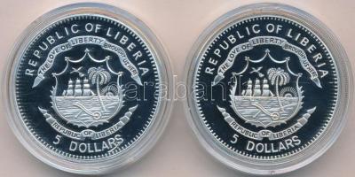 Libéria 2009-2010. 5$ Cu (2xklf) "Nagy Hadvezérek - Vitéz Mihály, I. Szulejmán" multicolor...