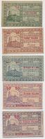 Pécs 1919. 10f-50f (5x) házipénztár-pénztárjegy T:II,III