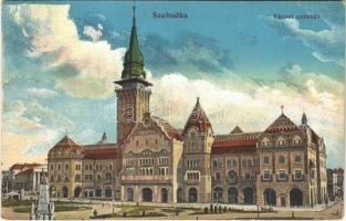 1912 Szabadka, Subotica; Városháza, Taussig Vilmos üzlete. Vig Zsigm. Sándor kiadása / town hall, shop (EK)