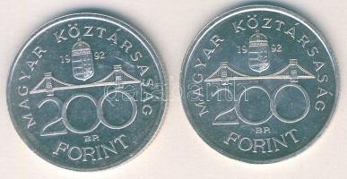 1992. 200Ft Ag "MNB" (2x) T:BU,2