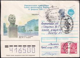 Viktor Gorbatko (1934- ) szovjet űrhajós aláírása emlékborítékon / Signature of Viktor Gorbatko (1934- ) Soviet astronaut on envelope