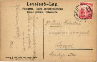 1918 Tátra, Magas-Tátra, Vysoké Tatry; kilátás a Jeges-tó völgyébe a Poprádi-tó felől. Cattarino S. ...