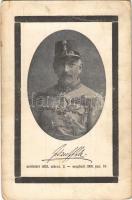 József főherceg gyászlap. Löbl Dávid és fia / obituary card of Archduke Joseph Karl of Austria (1833-1905) (fa)