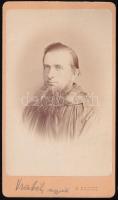 Vrabély Pál (1838-1880) ügyvéd vizitkártya fotója