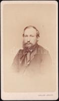 Funk Kálmán (1837-1877) fővárosi tanácsnok vizitkártya fotója