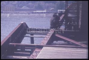 1963-1964 Az Erzsébet híd építése 7 db színes vintage pozitív