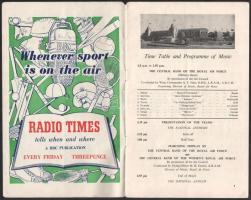 1953 Magyarország-Anglia, a legendás 6:3-as labdarúgó mérkőzés meccsfüzete, Grosics és Buzánszky saj...