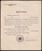 1944-1945 3 db mentesítési igazolvány