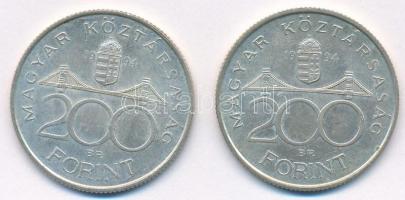 1994. 200Ft Ag "Deák" (2x) T:1-,2
Adamo F13.1