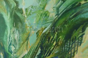 Sebestyén János (1957-): Kapuban I. Akril, farost, jelzett, 110×100 cm