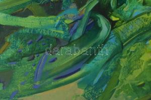 Sebestyén János (1957-): Kapuban I. Akril, farost, jelzett, 110×100 cm