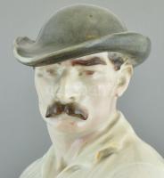 Pásztor János (1881-1945): Magvető. Színesen festett porcelán, apróbb gyári hibákkal. m: 52 cm. Jelz...