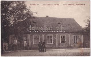 1915 Homokos, Mramorak; Zsiva Risztics üzlete / Warenhaus / shop
