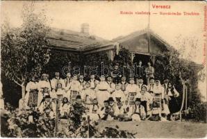 1906 Versec, Vrsac; Román viseletek. Özv. Kirchner J.E. kiadása / Rumänische Trachten / Romanian folklore