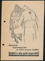 cca 1944 Hajtsátok ki a vörös csordát a magyar földről propaganda röplap, lyukkal