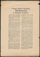 1944. 12. 24-31. A Magyar Ideiglenes Nemzetgyűlés szózata a magya néphez. Két oldalas szórólap