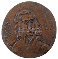 Osváth Mária (1921-1998) 1996. Sir Isaac Newton 1642-1727 egyoldalas Br emlékérem (90mm) T:2