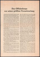 1945. 02. A Wehrmacht nemzetiszocialista vezető stábjának lelkesítő levele a német katonatisztekhez. / 1945 February. Nationalsocialist Führunsstab of the Wehrmacht flyer for the German soldiers requesting their endurance