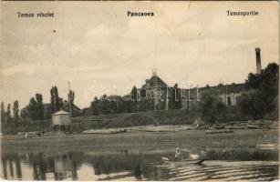 1913 Pancsova, Pancevo; Temes, selyemfonoda / Timis riverside, silk spinning mill, factory (EK)