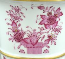 Herendi Fleurs de Indes (India kosaras) mintás oroszlán karmos kaspó, kézzel festett, hibátlan, kopo...