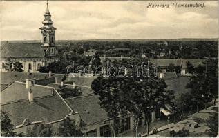 1915 Kevevára, Temeskubin, Kovin; üzlet, templom. R. Oberläuter kiadása / shop, church